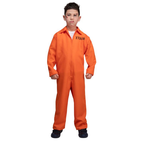 Wicked Costumes Orange Convict Suit Child Fancy Dress Costume