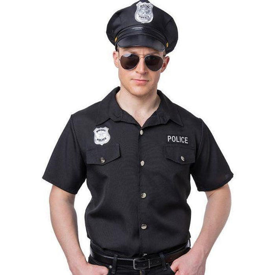 Wicked Costumes Police Shirt - Black