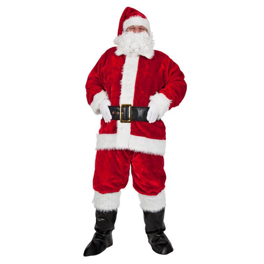 Wicked Costumes Santa Suit Men's Regal Plush Christmas Fancy Dress Costume