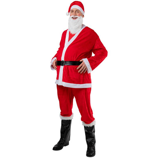 Wicked Costumes Santa Suit Men's Velour Christmas Fancy Dress Costume