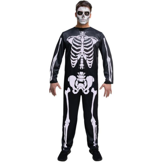Wicked Costumes Skeleton Jumpsuit Adult Fancy Dress Costume