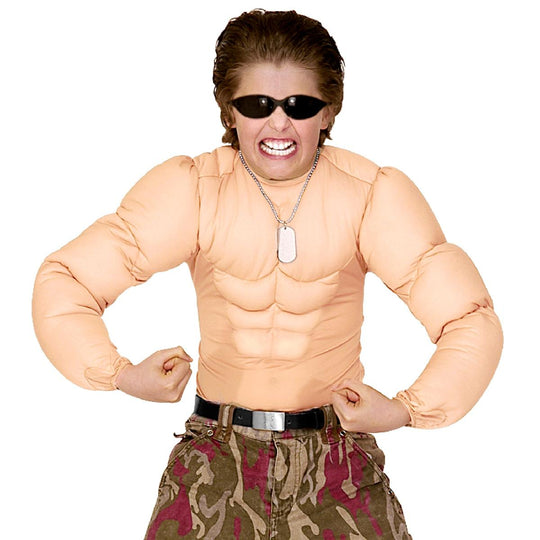 Widmann Super Muscle Chest Shirt Child Fancy Dress