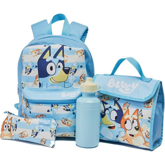William Lamb Bluey Backpack 4 Piece School Bag Set