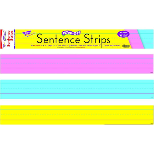 Wipe Off Sentence Strips (Pack of 30)