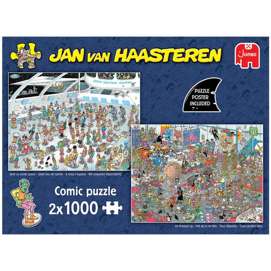 Jan van Haasteren Give Us Some Space & All Dressed Up 2 x 1000 Piece Jigsaw Puzzle