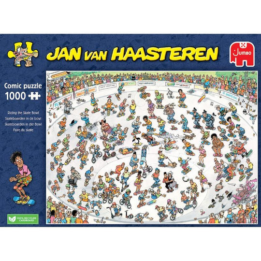 Jan van Haasteren Riding the Skate Bowl 1000 Piece Jigsaw Puzzle