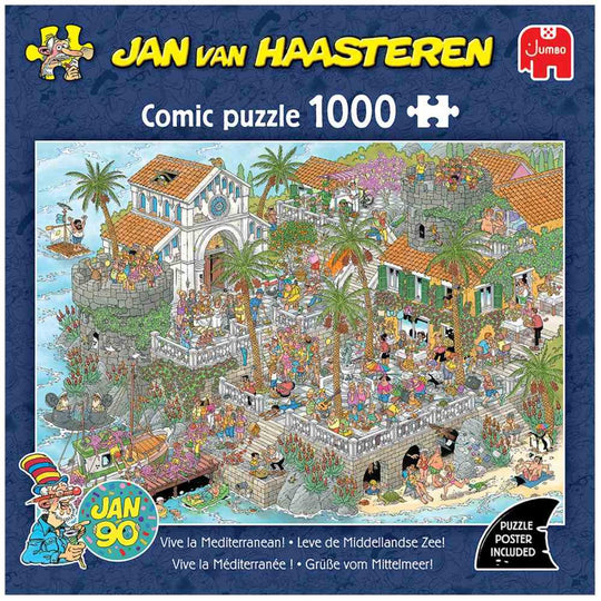 Jan van Haasteren Vive la Mediterranean 1000 Piece Jigsaw Puzzle