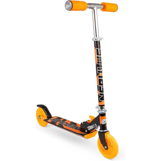 Ozbozz Nebulus Inline Folding Scooter - Neon Orange