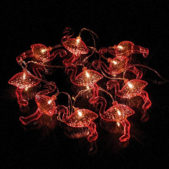 10 LED Flamingo String Lights Colour Changing Battery Powered Fairy Lights
