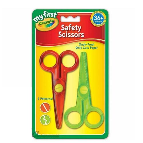 2 Crayola My First Plastic Safety Scissors Straight & Zig Zag Kids Art Craft