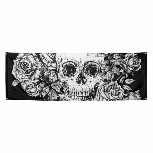 220cm x 74cm Day Of The Dead Sugar Skull Flag Halloween Party Decoration
