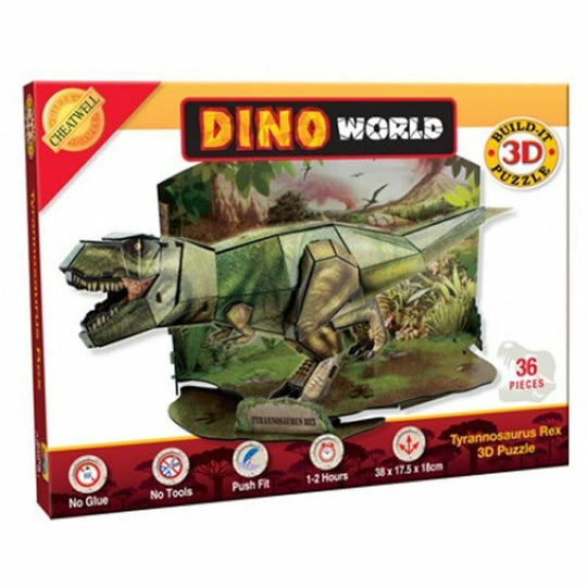 36 Piece Dino World T-Rex Dinosaur 3D Model Jigsaw Puzzle
