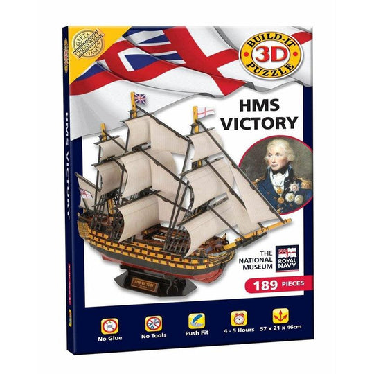 3D HMS Victory Jigsaw Puzzle 189 Piece Build Your Own Model Kit