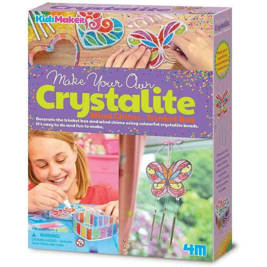 4M Crystalite Wind Chime and Trinket Box Craft Kit
