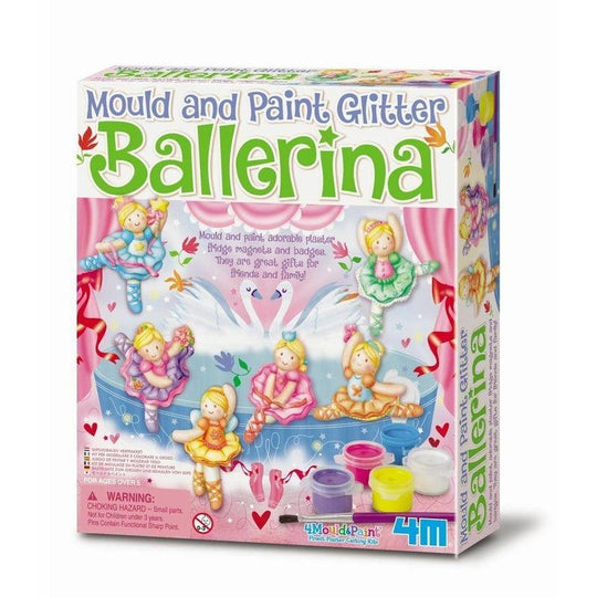 4M Mould & Paint Glitter Ballerina Childrens Creative Craft Set