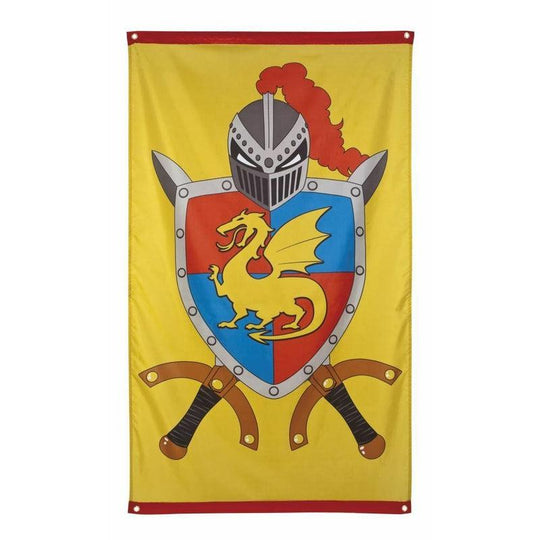5ft x 3ft Knight & Dragons Flag Medieval Fancy Dress Pary Banner Deocration