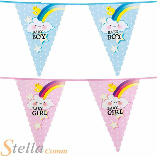6m Baby Boy Girl Bunting New Baby Shower Party Garland Hanging Decoration