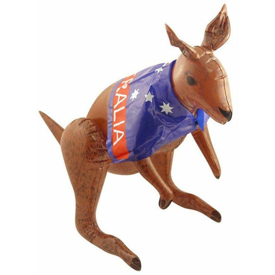 70cm Inflatable Kangaroo & Flag Cape Australia Australian Aussie Ashes Party