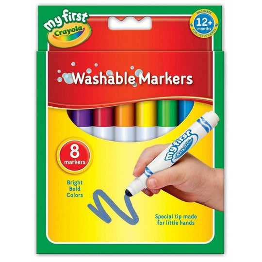 8 Crayola My First Washable Marker Pens Childrens Colouring Art Craft