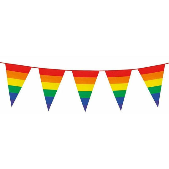 8m Triangular Rainbow Bunting Pennant Flags Gay Pride Party Birthday Decoration