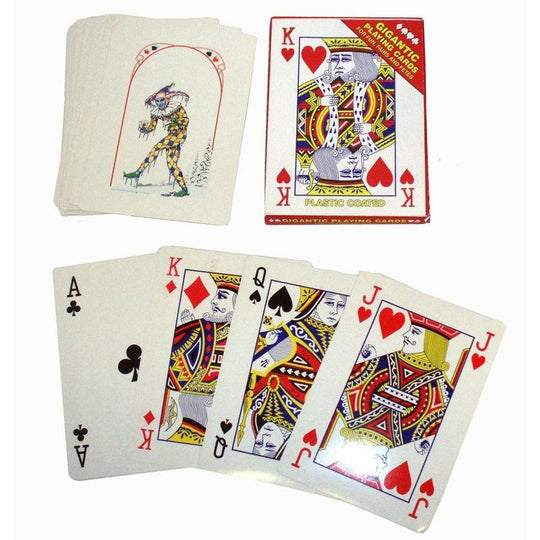 A4 Big Giant Jumbo Playing Cards 52 Cards School Magic Higher Lower Deck