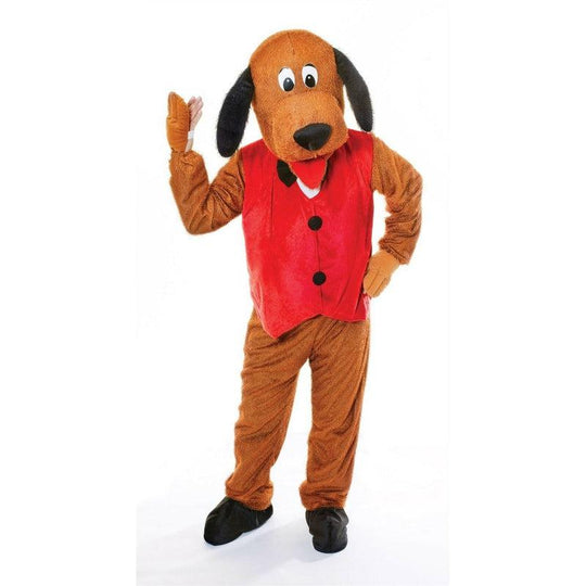 Adult Big Head Animal Mascot Dog Costume With Waistcoat Fancy Dress Puppy Outfit