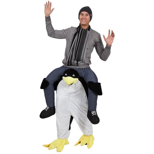 Adult Carry Me PENGUIN Costume for Animal Mascot Piggy Back Fancy Dress Cosplay