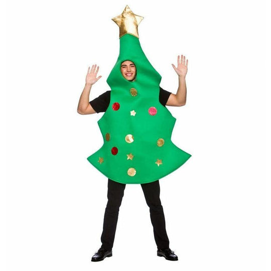 Adult Christmas Tree Xmas Fancy Dress Costume Mens Ladies Unisex Outfit