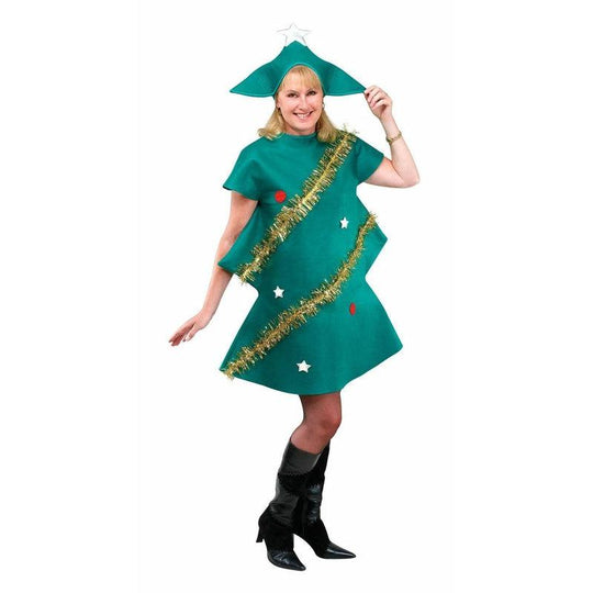 Adult Christmas Tree Xmas Festive Fancy Dress Costume Mens Ladies Unisex Outfit