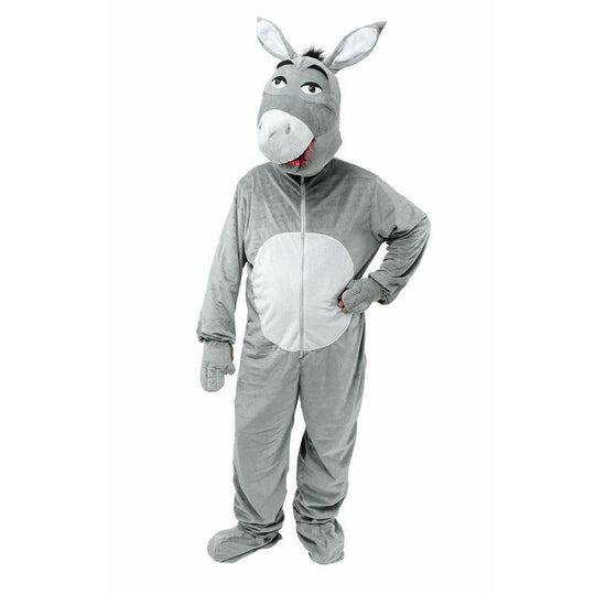 Adult Donkey Fancy Dress Costume Shrek Animal Farm Big Head Mascot Outfit