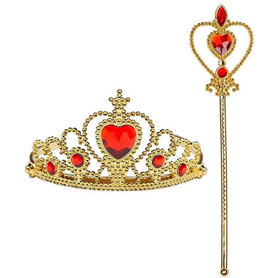 Adult GB Royal Gold Crown Tiara & Sceptre Fancy Dress Accessories