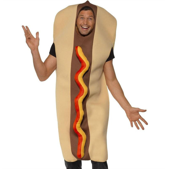 Adult Giant Hot Dog Costume Food Sausage Stag Do Fancy Dress Outfit