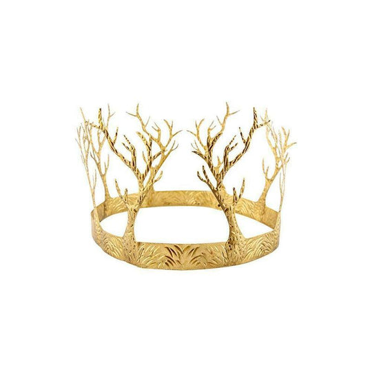 Adult Gold Woodland Crown Game Of Thrones Style Fancy Dress Headpiece
