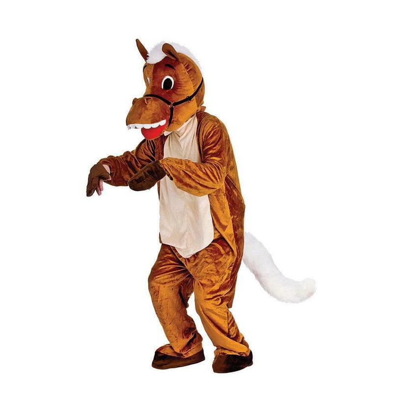 Adult Horse Mascot Costume Animal Pantomime Fancy Dress Outfit The