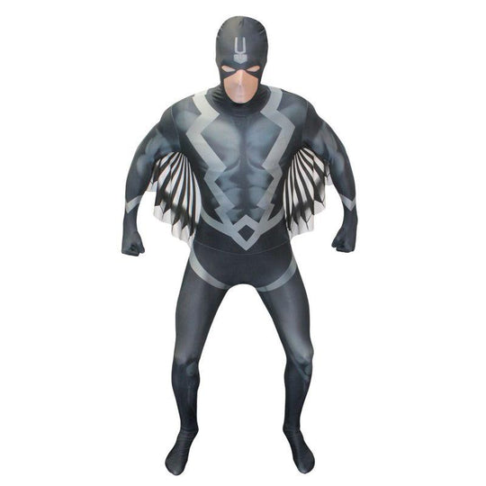 Adult Marvel Black Bolt Morphsuit Fancy Dress Costume