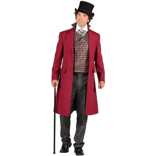 Adult Men's Biedermeijer Gentleman Showman Suit Fancy Dress Costume