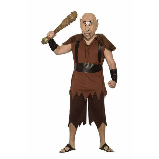 Adult Mens Cyclops Costume Ogre Mythical Fantasy Beast Fancy Dress Outfit