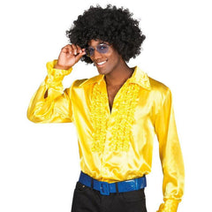 Adult Mens Disco Ruffle Shirts Frilly 1970s 70s Fancy Dress Costume