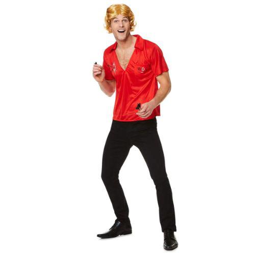 Adult Men's Eric Bristow 80's Dart Champion Sport Fancy Dress Shirt