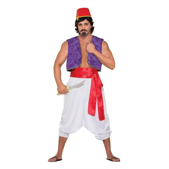 Adult Mens Genie Waistcoat Vest Aladdin Bollywood Fancy Dress Costume Accessory