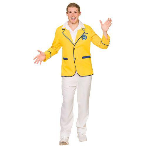 Adult Men's Holiday Camp Guy Fancy Dress Costume - Yellow/White