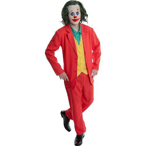 Adult Men's Laughing Man Clown Joker Fancy Dress Costume