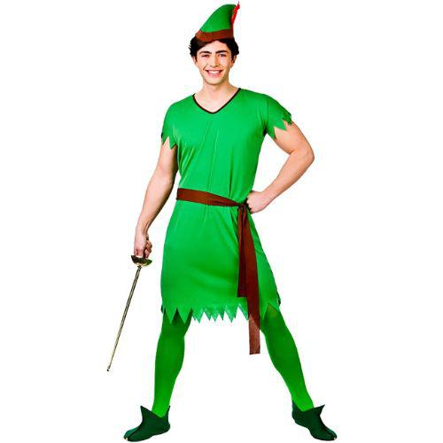 Adult Men's Lost Boy Robin Hood Fancy Dress Costume