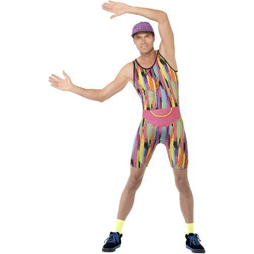 Adult Men's Mr Energizer Aerobics Fitness Instructor Fancy Dress Costume
