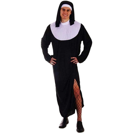 Adult Men's Nun Habit Fancy Dress Costume Male Party Outfit