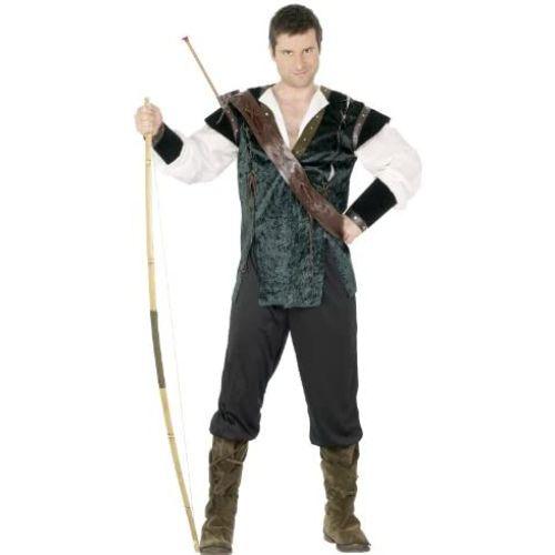 Adult Men's Robin Hood Medieval Archer Fancy Dress Costume