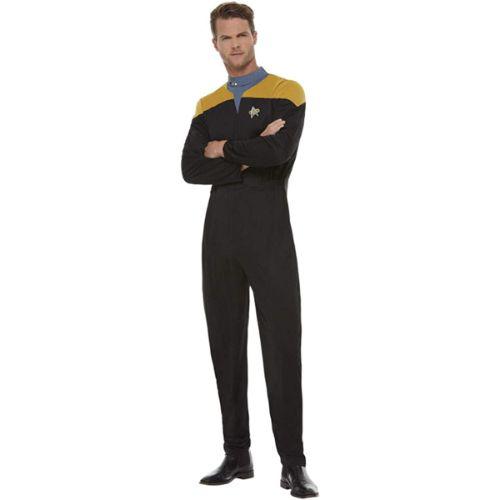 Adult Men's Star Trek Voyager Operations Uniform Fancy Dress Costume