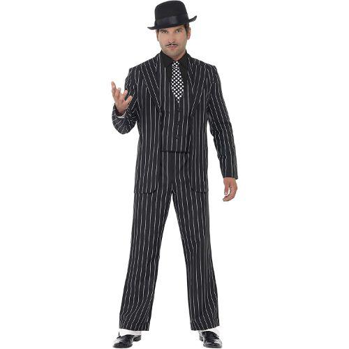 Adult Men's Vintage Gangster Mobster Boss Fancy Dress Costume