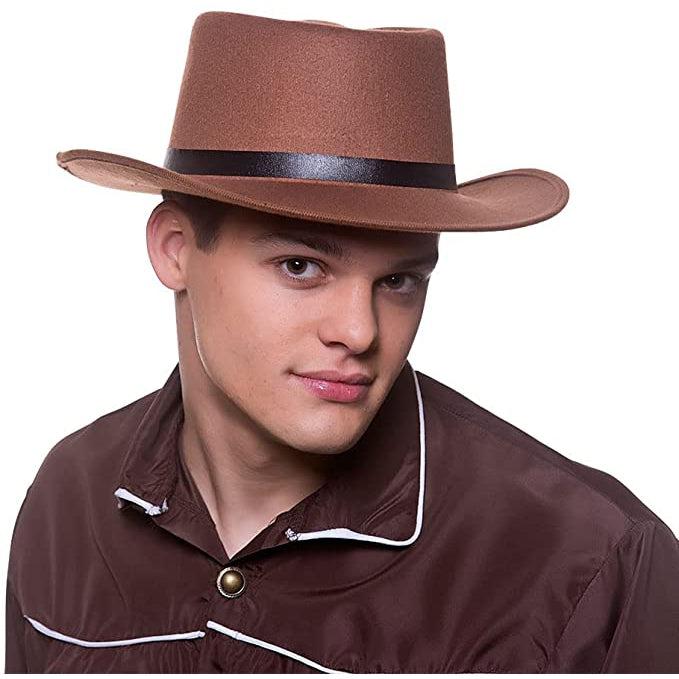 Adult Men's Western Gunslinger Cowboy Hat Fancy Dress Costume Accessor