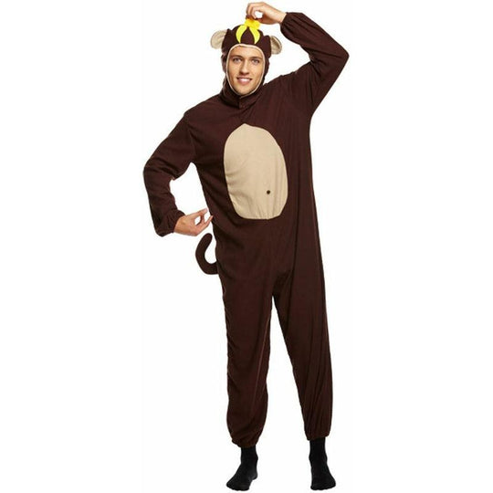 Adult Monkey Ape Chimp Animal Banana Fancy Dress Costume Stag Do Outfit